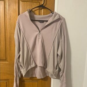 Women's Tan Quarter-Zip Top